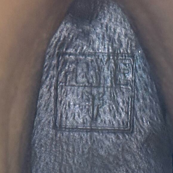 Frye Black Tall Boots Size 6.5 Leather Round Toe Low Block Heel Pull-On Style - Picture 9 of 15